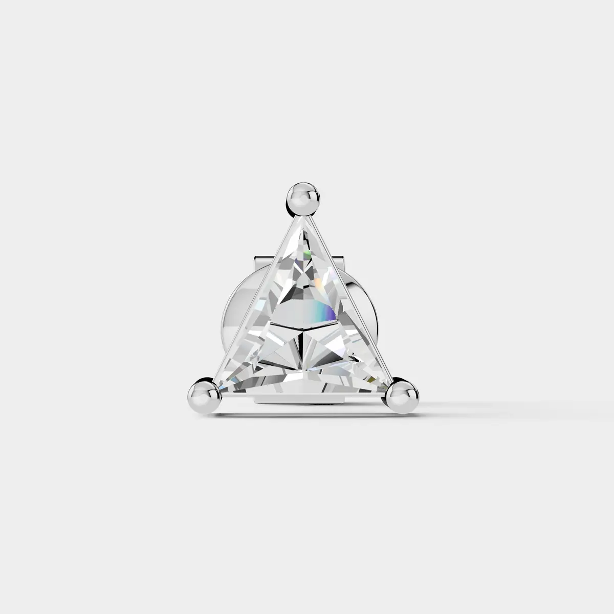 Triangle Diamond Stud Earring